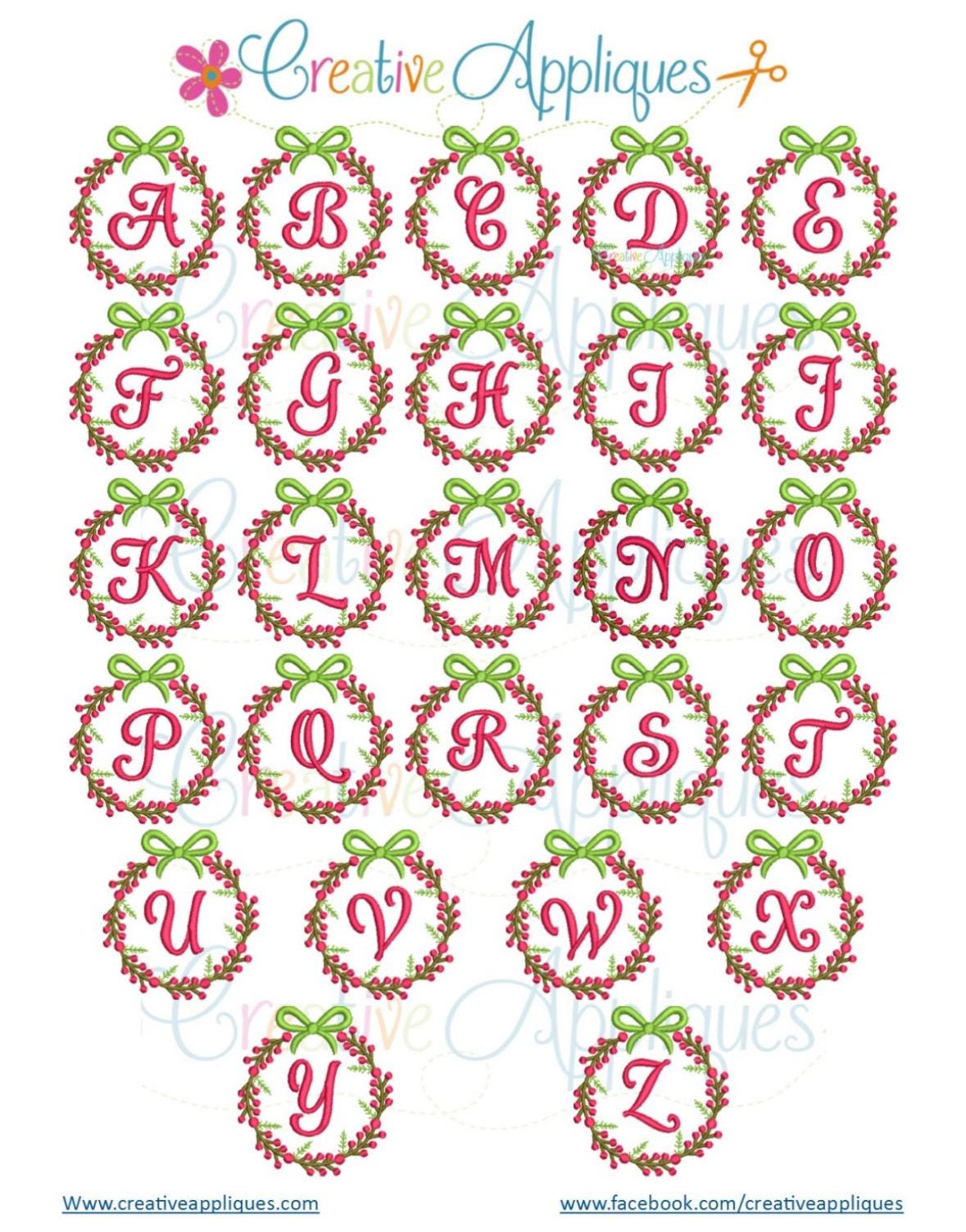 Customized Holiday Tea Towels • Monogrammed Christmas Kitchen Towels • Wreath Design, 100% Cotton Gift