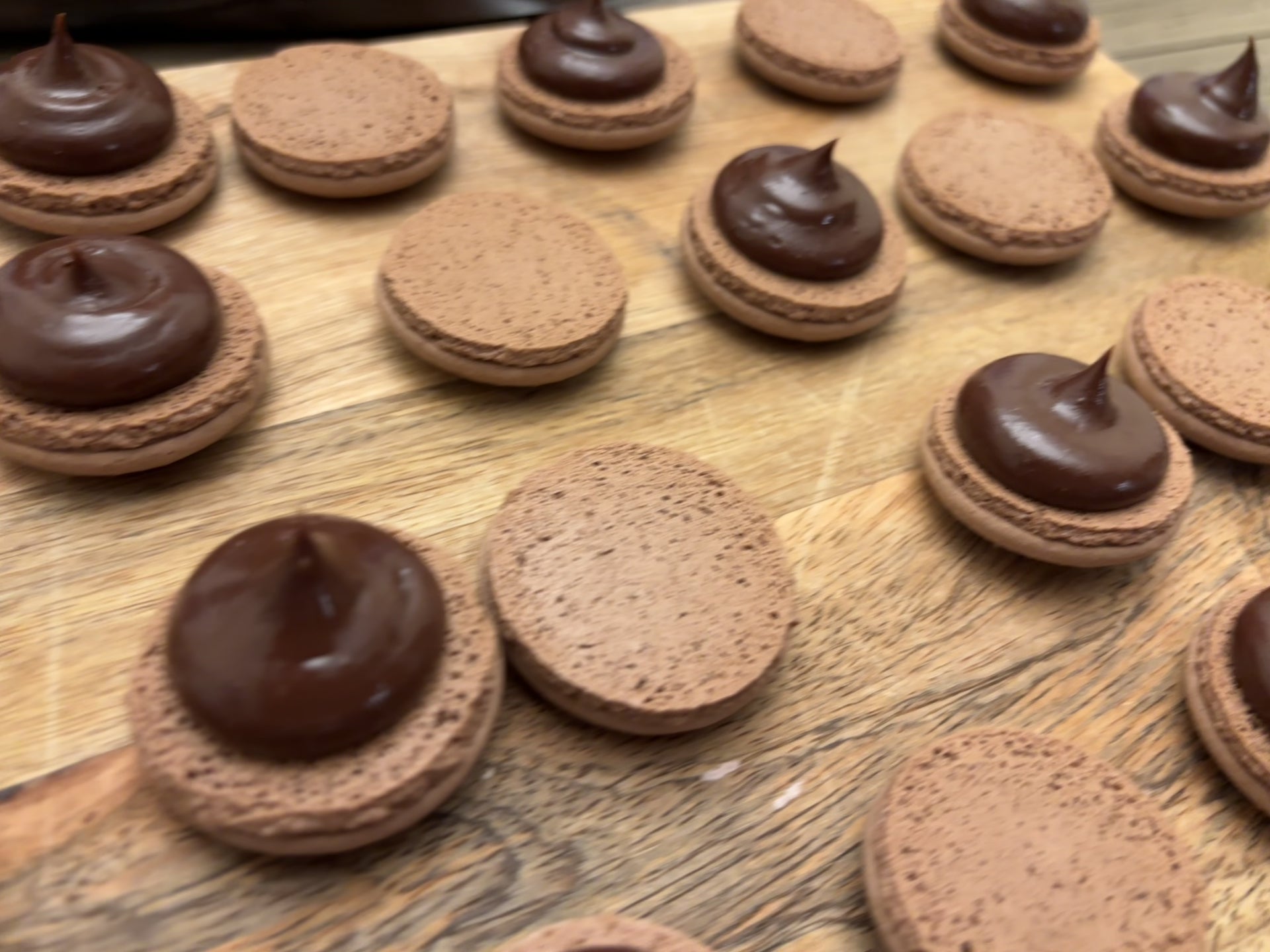 Dark Chocolate Macarons